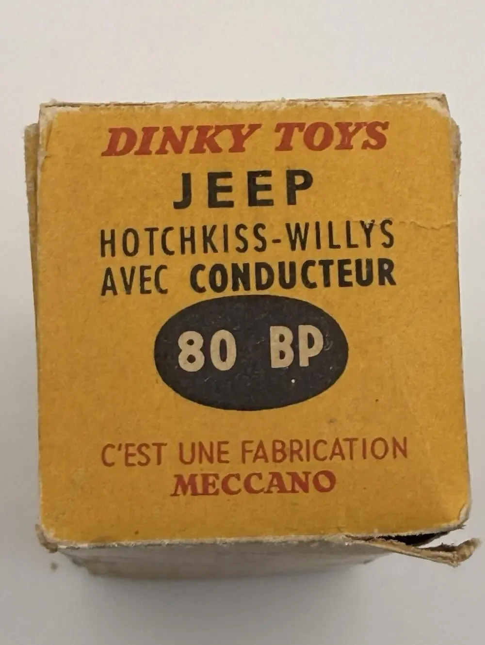 Dinky Toys 816 -‎ 80 BP Jeep Hotchkiss-Willys Military Diecast - Original Box